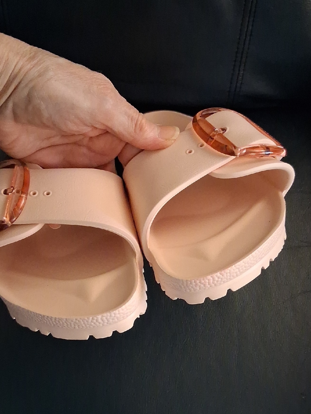 Birkenstock Madrid Big Buckle Light Rose Slide Sandals NWOT Sz 41 - Picture 8 of 10